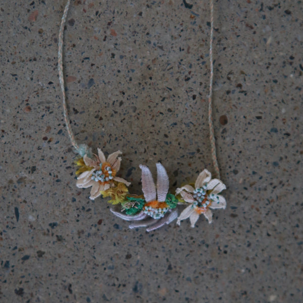 Antomoon Silk Flowers and Hearts Necklace for Women ATM-Antomoon-14-1-flowers and hearts